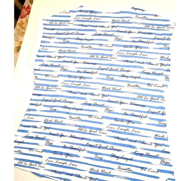 D & Co. Active New Women's Inspirational Quotes Sleeveless Top - Blue/White - L - Picture 4 of 4